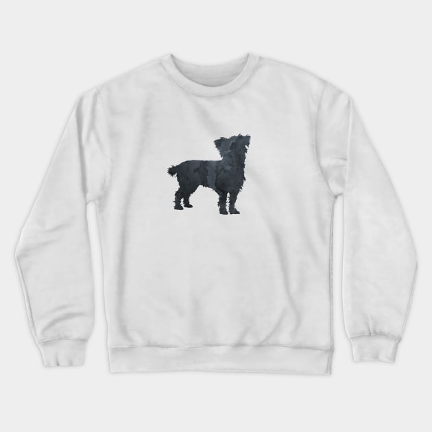 Cairn Terrier Silhouette Art Crewneck Sweatshirt by BittenByErmines